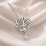Sacred Symbols Openwork Tree Pendant
