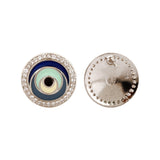 Sacred Symbols Blue Eye Halo Studs