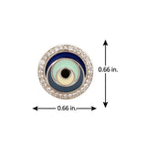 Sacred Symbols Blue Eye Halo Studs