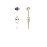 Sacred Symbols Dual Eye Chain Danglers