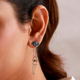 Sacred Symbols Dual Eye Chain Danglers
