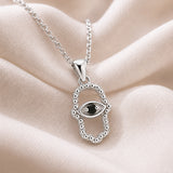 Sacred Symbols Hamsa Eye Pendant