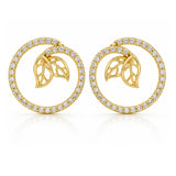 Leafy Affair Verdelle Halo Stud Earrings
