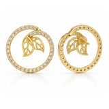 Leafy Affair Verdelle Halo Stud Earrings