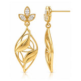 Leafy Affair Virelle Twist Dangle Earrings