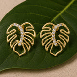 Leafy Affair Tropelle Leaf Stud Earrings