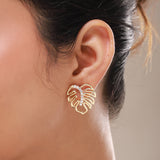 Leafy Affair Tropelle Leaf Stud Earrings