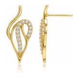 Leafy Affair Elora Curve Stud Earrings