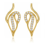 Leafy Affair Elora Curve Stud Earrings
