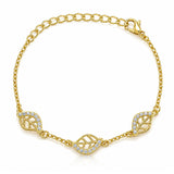 Leafy Affair  Petal Cluster Link Bracelet