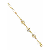 Leafy Affair  Petal Cluster Link Bracelet