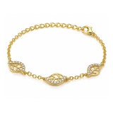 Leafy Affair  Petal Cluster Link Bracelet