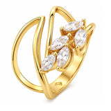 Leafy Affair Delicate Petal Cluster Ring