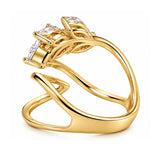 Leafy Affair Delicate Petal Cluster Ring