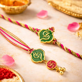 Om Raksha Bhaiya Bhabhi Rakhi Set