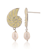 Fractals In Nature Coral Infinity Pearl Drop Earrings