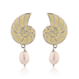 Fractals In Nature Coral Infinity Pearl Drop Earrings