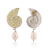 Fractals In Nature Coral Infinity Pearl Drop Earrings