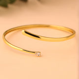 Trendy Golden Solitaire Cuff Armlet