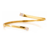 Trendy Golden Twin Solitaire Armlet
