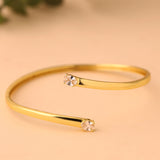 Trendy Golden Twin Solitaire Armlet