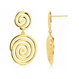 Trendy Golden Spiral Drop Earrings