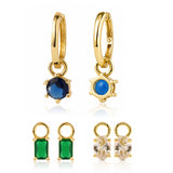 Trendy Golden Color Pop Hoop Earrings