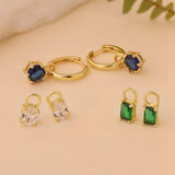 Trendy Golden Color Pop Hoop Earrings