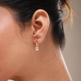 Trendy Golden Color Pop Hoop Earrings