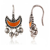 Chandrika Crimson Crescent Bugadi Earrings