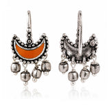 Chandrika Crimson Crescent Bugadi Earrings