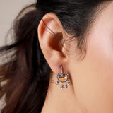 Chandrika Crimson Crescent Bugadi Earrings