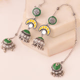 Meherbaan Chandbali Tassel Drop Earrings