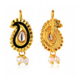 Mayuri Noir Pearl Bugadi Earrings