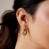 Mayuri Noir Pearl Bugadi Earrings
