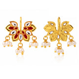 Sunehri Kamal Pearl Bugadi Earrings