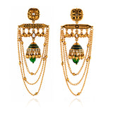 Trendy Meher Noor Chain Jhumki Earrings
