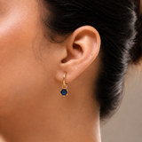 Trendy Golden Multi Charm Hoop Earrings
