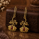 Pillars Of Time Devalaya Lotus dangle earring