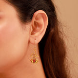 Pillars Of Time Devalaya Lotus dangle earring
