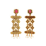 Pillars Of Time Mandapam dangle earring