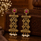 Pillars Of Time Mandapam dangle earring