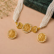 Radiant Veil Choker Necklace Set - Noor