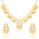 Lattice Choker Necklace Set - Noor