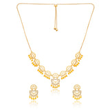 Lattice Choker Necklace Set - Noor