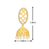 Golden Veil Jhumki Earring - Noor
