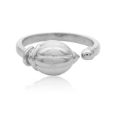 Men Collection Hanuman Ji Gada Adjustable Silver Tone Brass Finger Ring for Men Carved Spiritual Design
