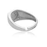 Men Collection Om Symbol Adjustable Silver Tone Brass Finger Ring for Men Engraved Spiritual Design