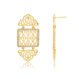 Golden Geometry Dangle Earring - Noor
