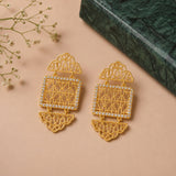 Golden Geometry Dangle Earring - Noor